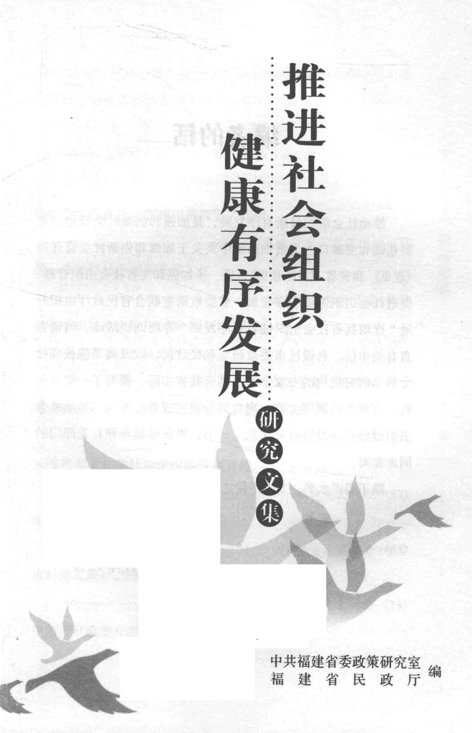 推进社会组织健康有序发展研究文集_中共福建省委政策研究室福建省民政厅编.pdf_第2页