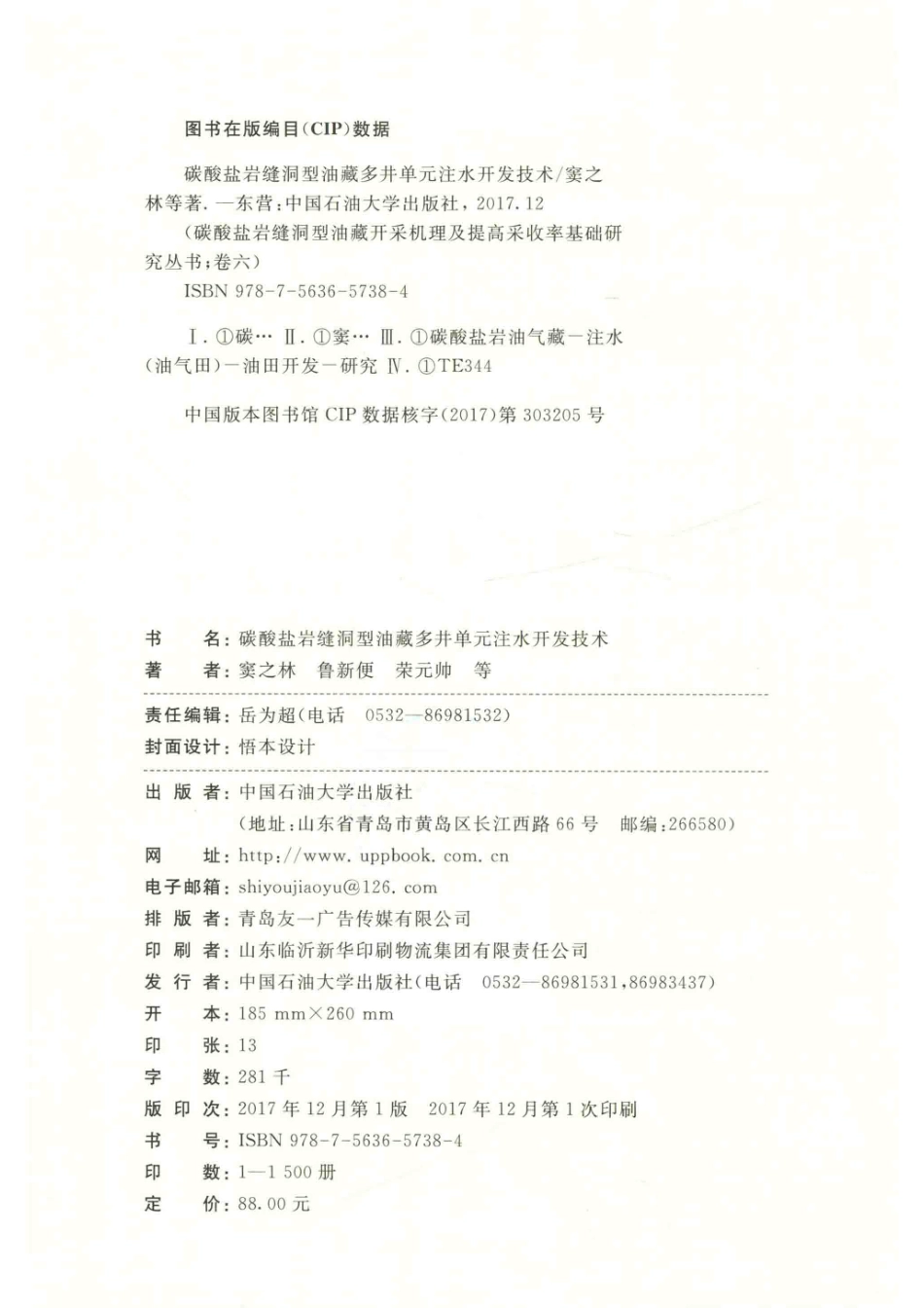 碳酸盐岩缝洞型油藏多井单元注水开发技术_窦之林鲁新便荣元帅等著.pdf_第3页