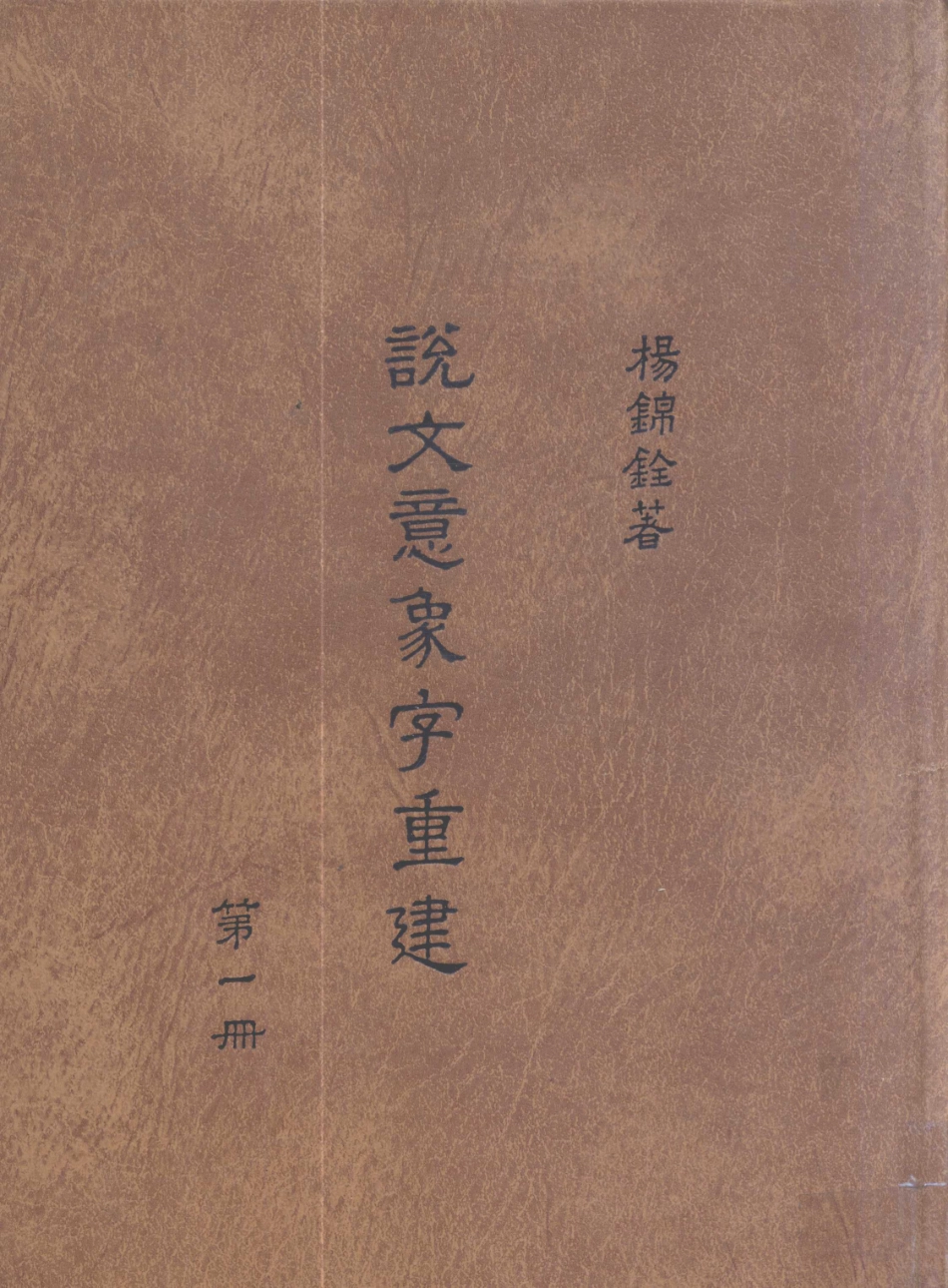 说文意象字重建第1册_杨锦铨著.pdf_第1页