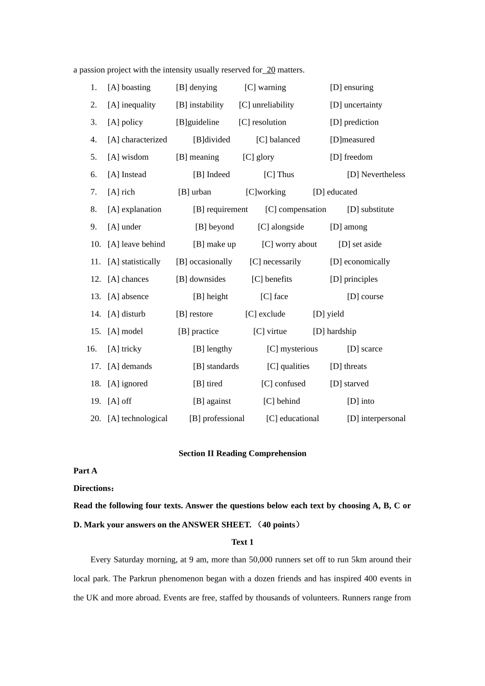 全国硕士研究生入学考试英语（二）试题（2017）.doc_第2页
