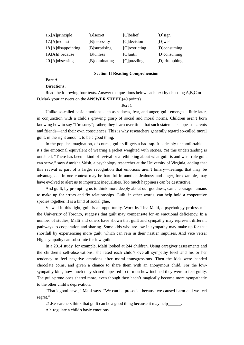 全国硕士研究生入学考试英语（二）试题（2019）.doc_第2页