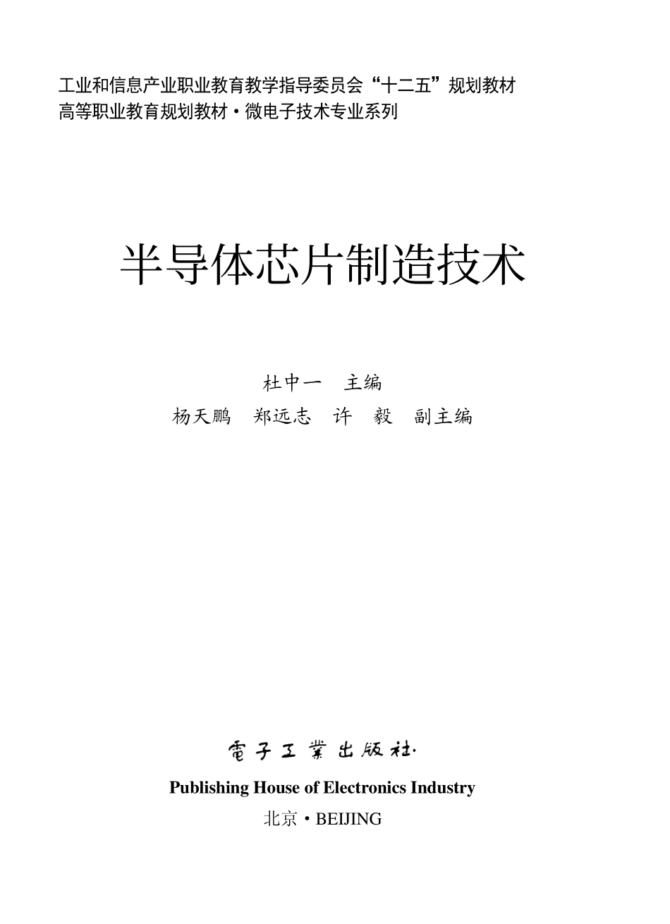 半导体芯片制造技术 (杜中一 主编).pdf_第2页