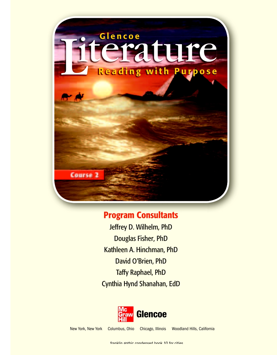 美国加州教材 Literature- Reading With Purpose, Course 2.pdf_第2页