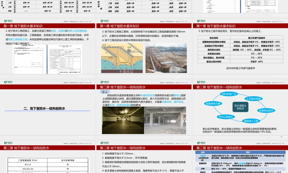 工程施工系统课件08：建筑工程地下室防水施工技术及缺陷案例分析.ppt