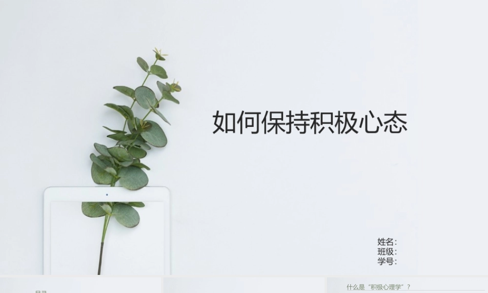 PPT模板之如何保持积极心态.pptx