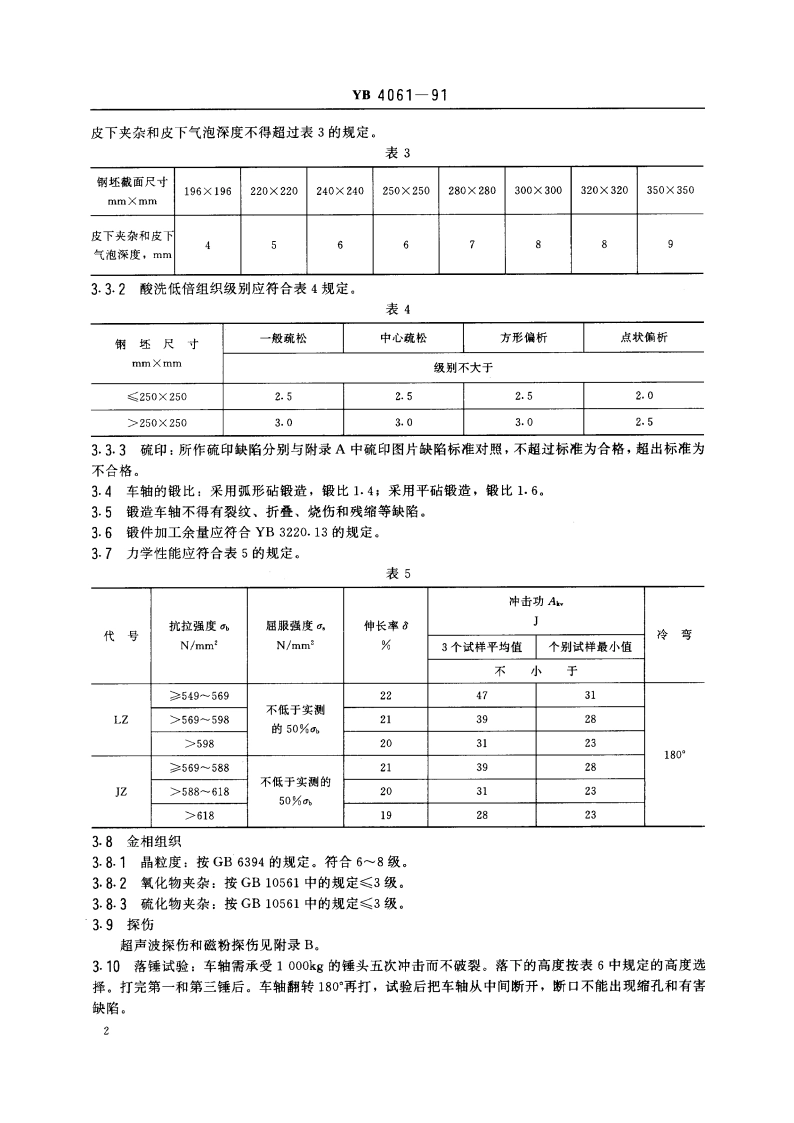 铁路机车、车辆用车轴 YB 4061-1991.pdf_第3页