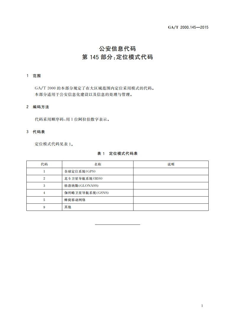 公安信息代码第 145部分：定位模式代码 GAT 2000.145-2015.pdf_第3页