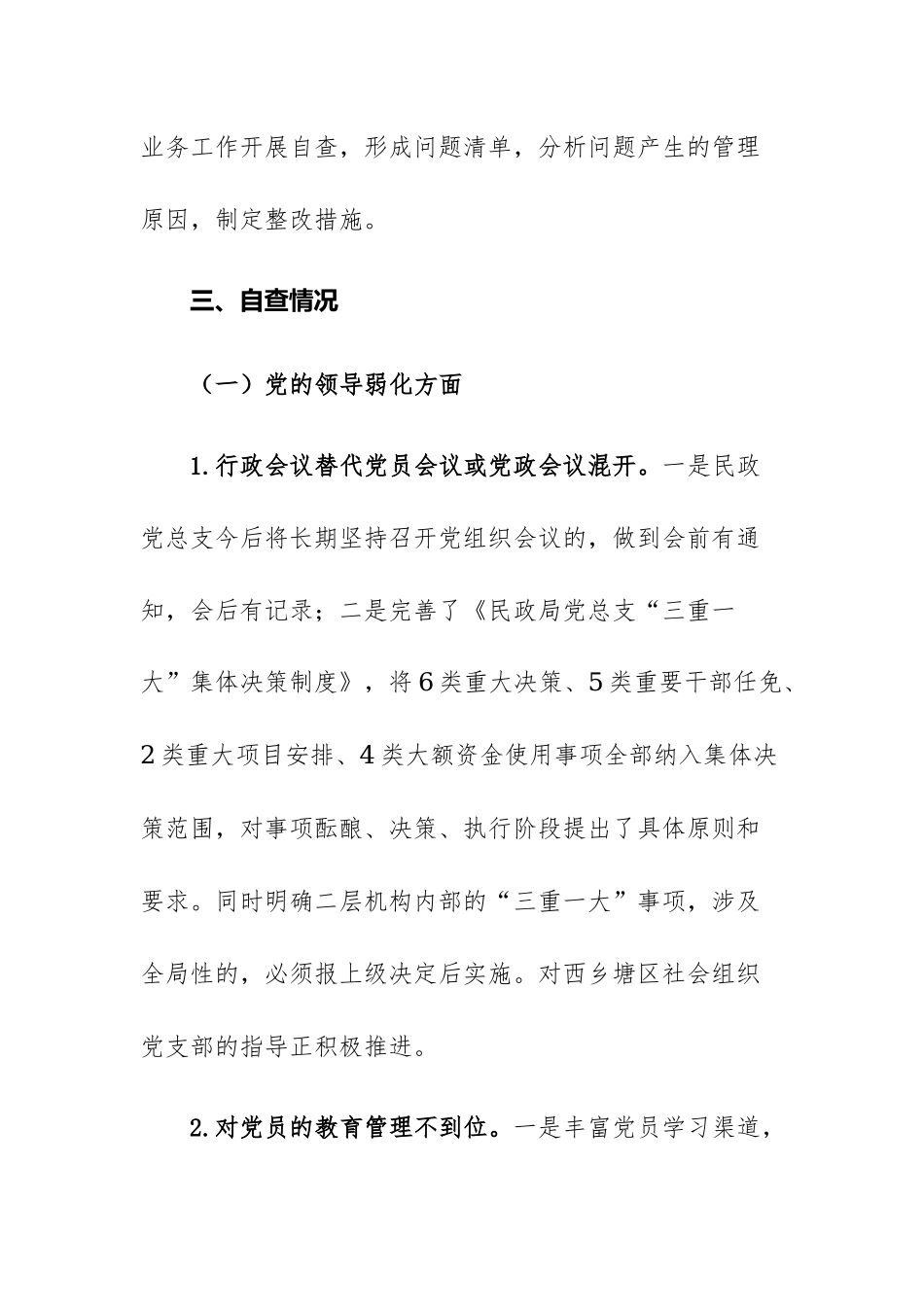区民政局党总支关于巡察自查自纠情况的报告范文.docx_第2页