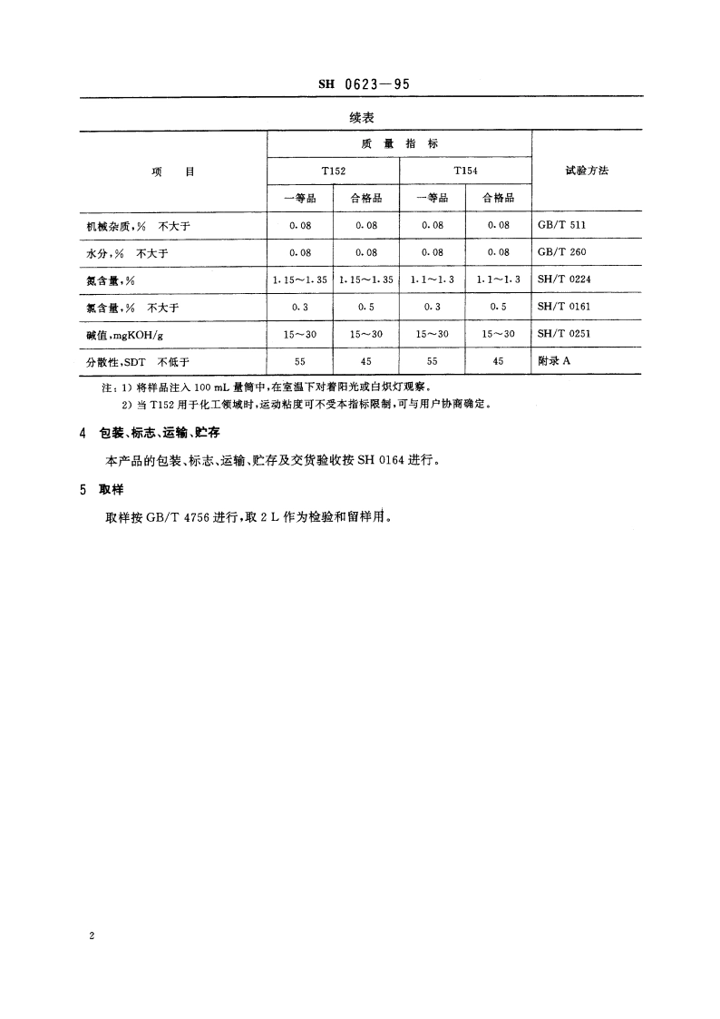 双丁二酰亚胺分散剂 SH 0623-1995.pdf_第3页