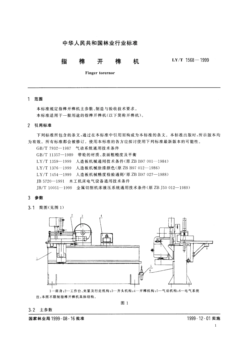 指榫开榫机 LYT 1568-1999.pdf_第3页