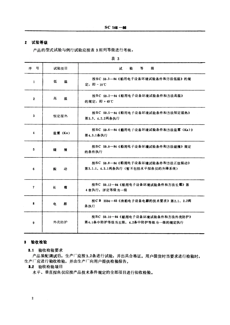 探鱼仪试验验收规程 SC 146-1986.pdf_第3页