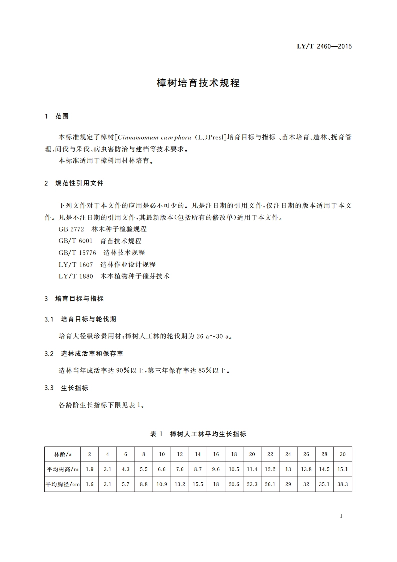 樟树培育技术规程 LYT 2460-2015.pdf_第3页
