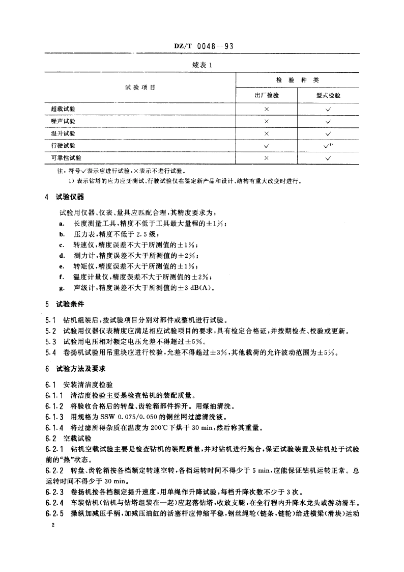水文水井钻机试验方法 DZT 0048-1993.pdf_第3页