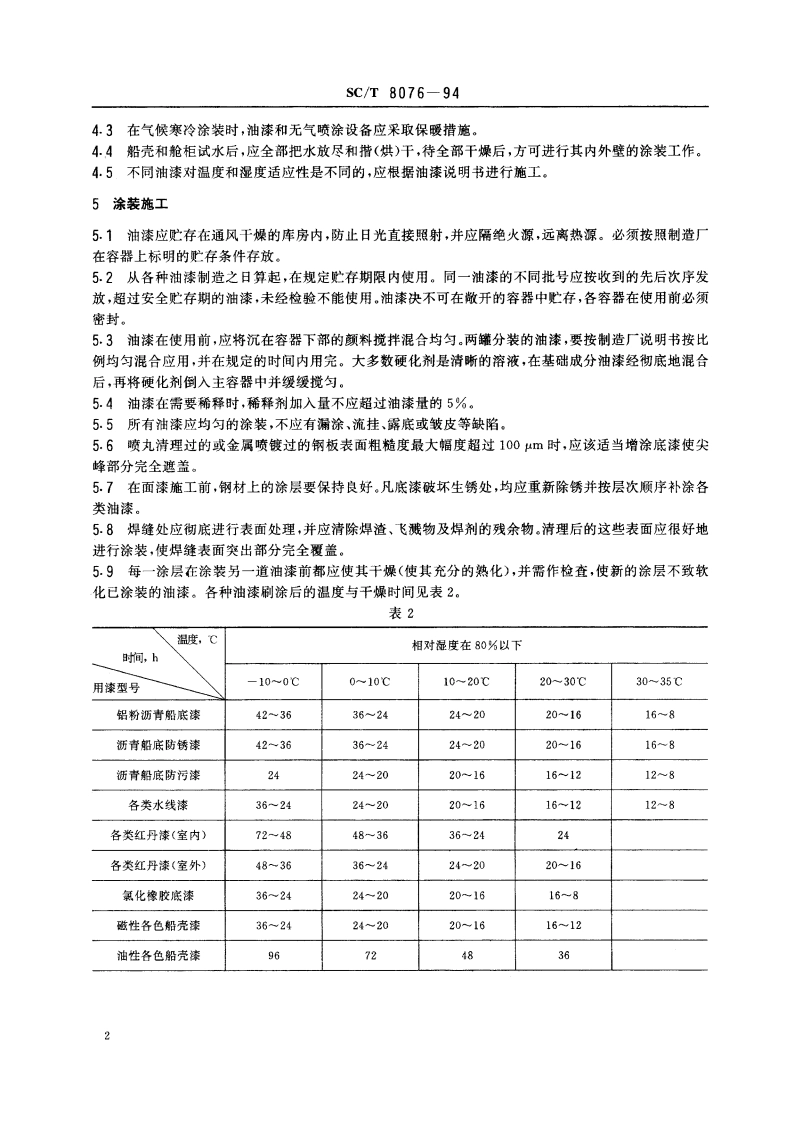 渔船船体涂装技术要求 SCT 8076-1994.pdf_第3页