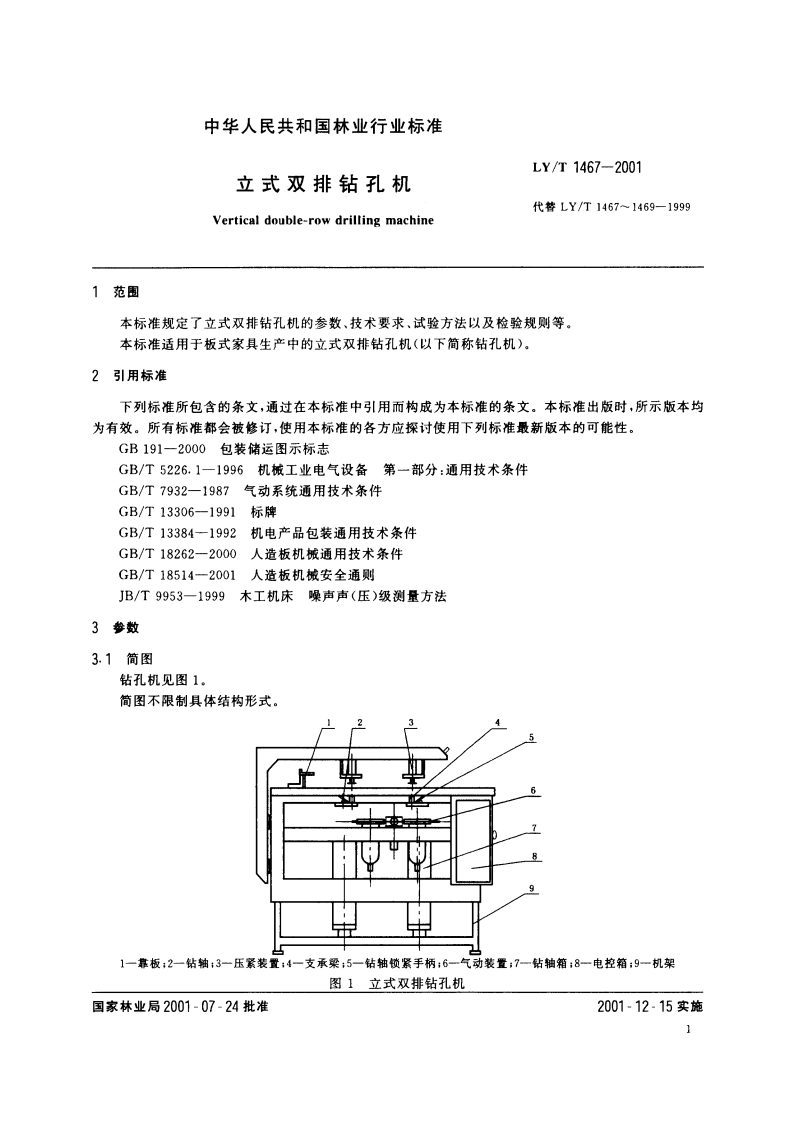 立式双排钻孔机 LYT 1467-2001.pdf_第3页