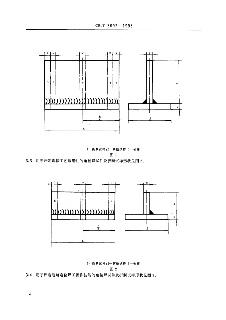 角焊缝折断试验方法 CBT 3692-1995.pdf_第3页