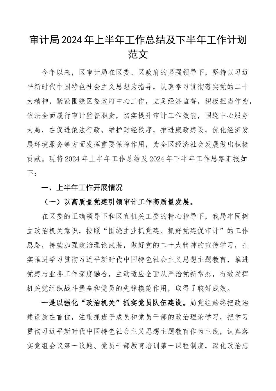 2024年上半年工作总结及下半年计划汇报报告 (4) .docx_第1页
