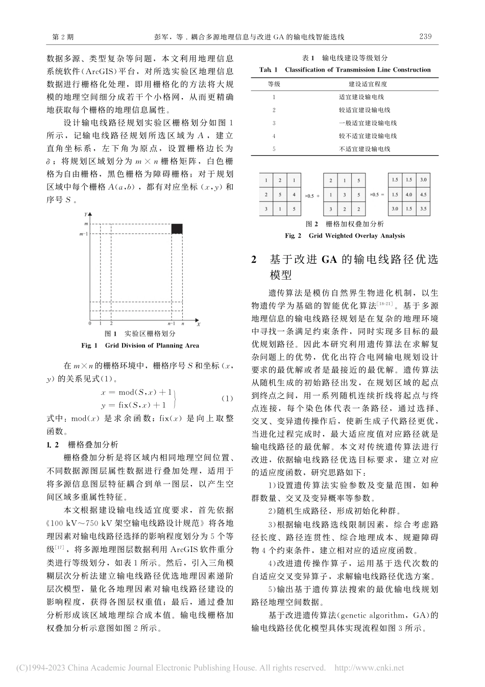 耦合多源地理信息与改进GA的输电线智能选线_彭军.pdf_第3页