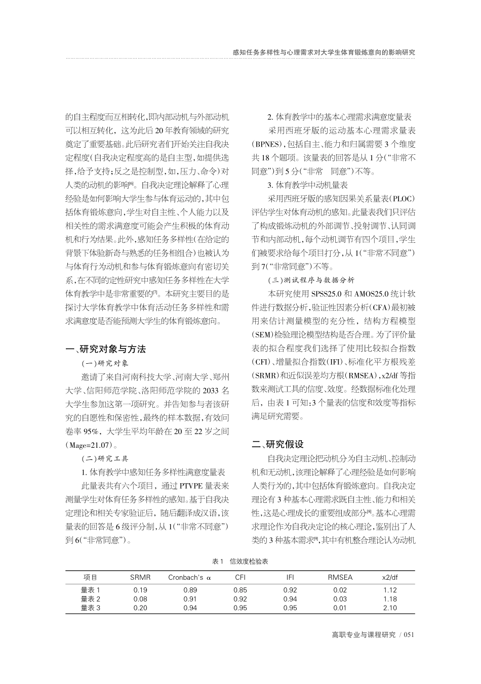 感知任务多样性与心理需求对...学生体育锻炼意向的影响研究_韩征强.pdf_第2页