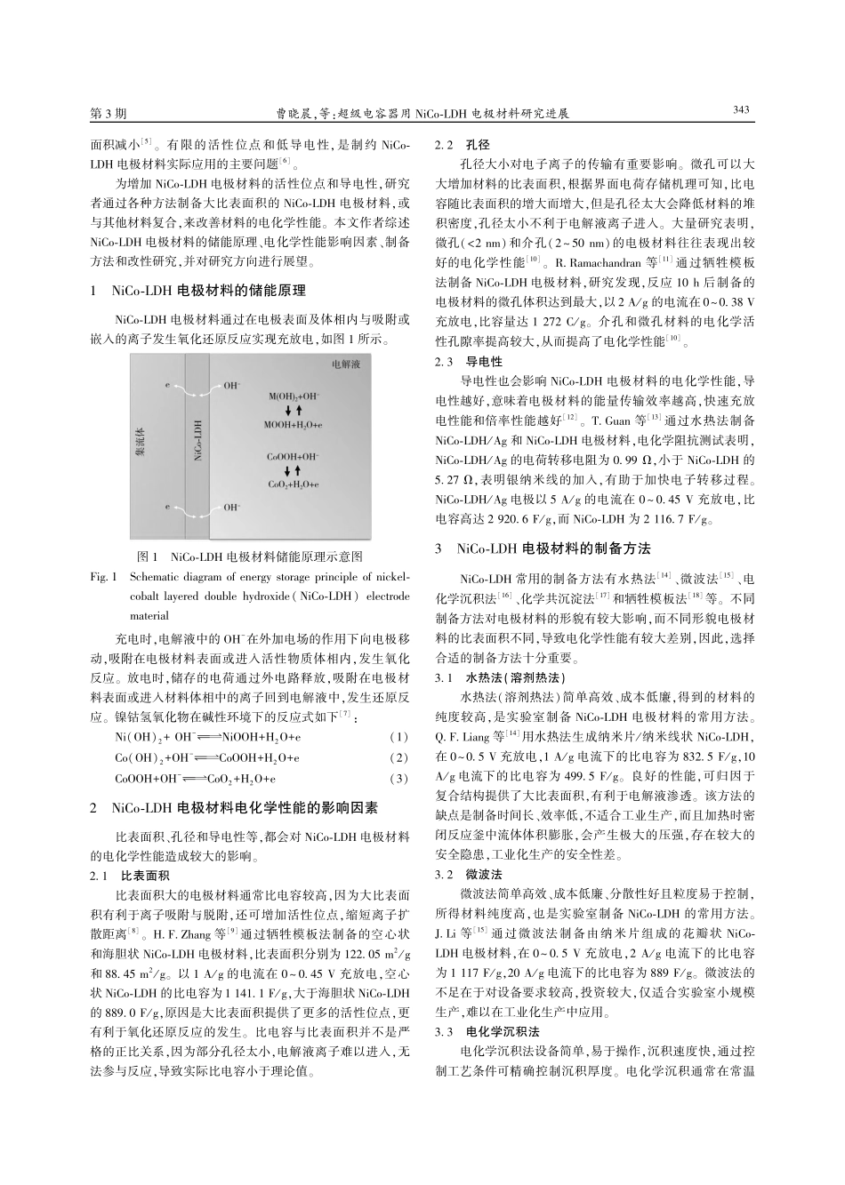 超级电容器用NiCo-LDH电极材料研究进展_曹晓晨.pdf_第2页