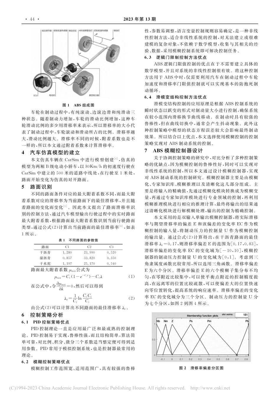 电动车ABS滑移率识别的控制系统研究_王泽堃.pdf_第2页