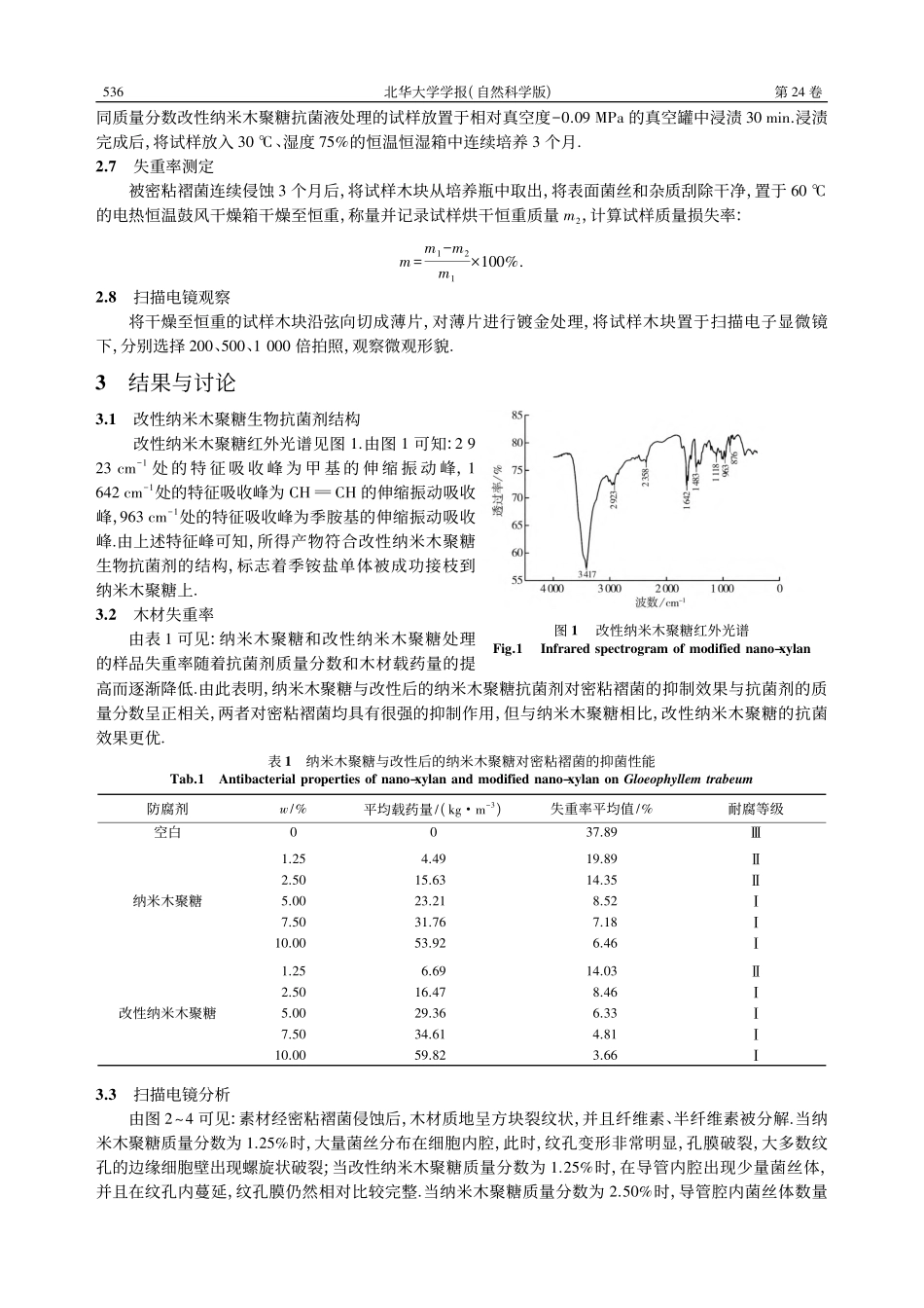 ATRP制备改性纳米木聚糖及对木材的抗菌性能_葛泽儒.pdf_第3页