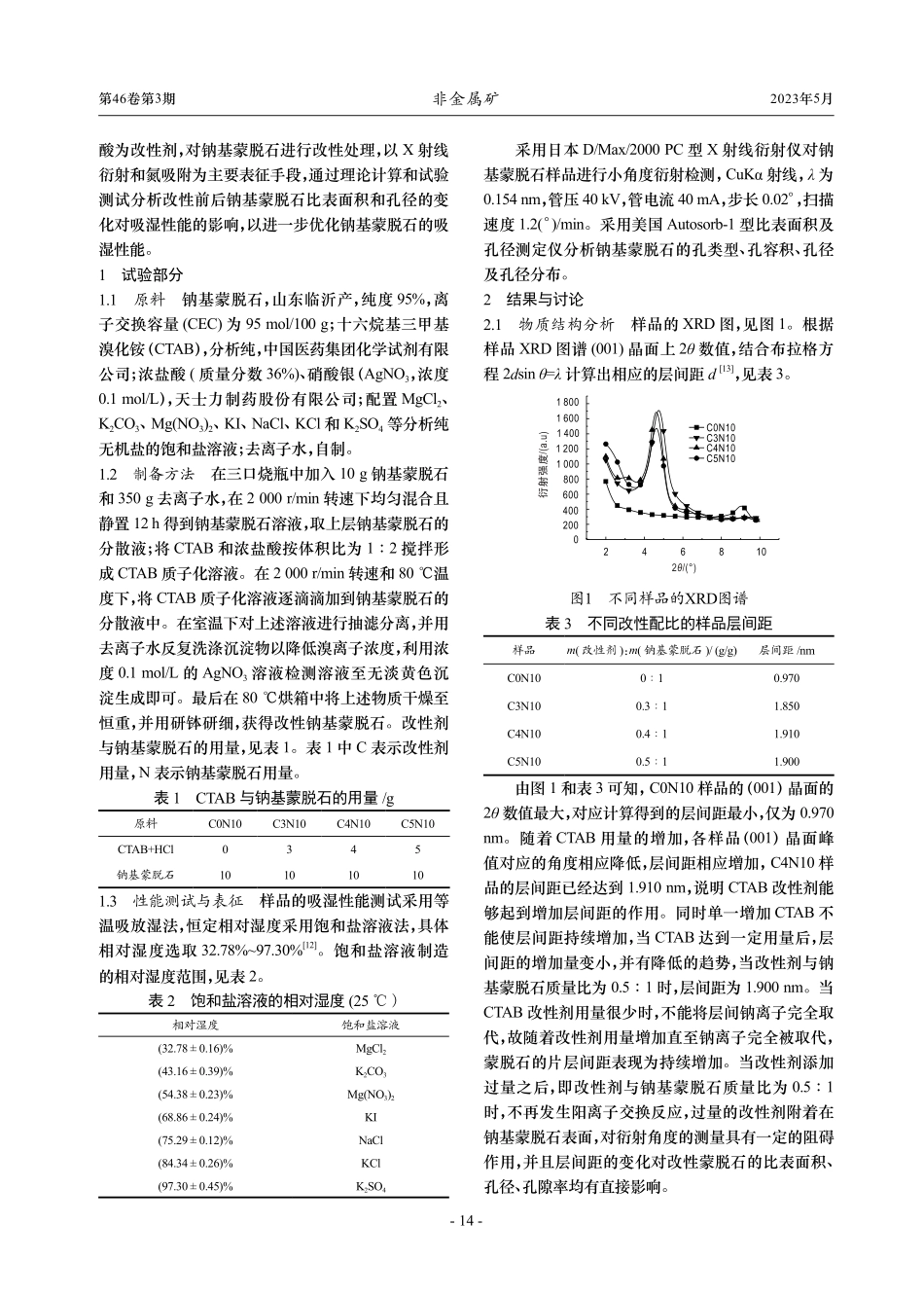 插层改性对钠基蒙脱石湿效应的影响分析_杨春.pdf_第2页