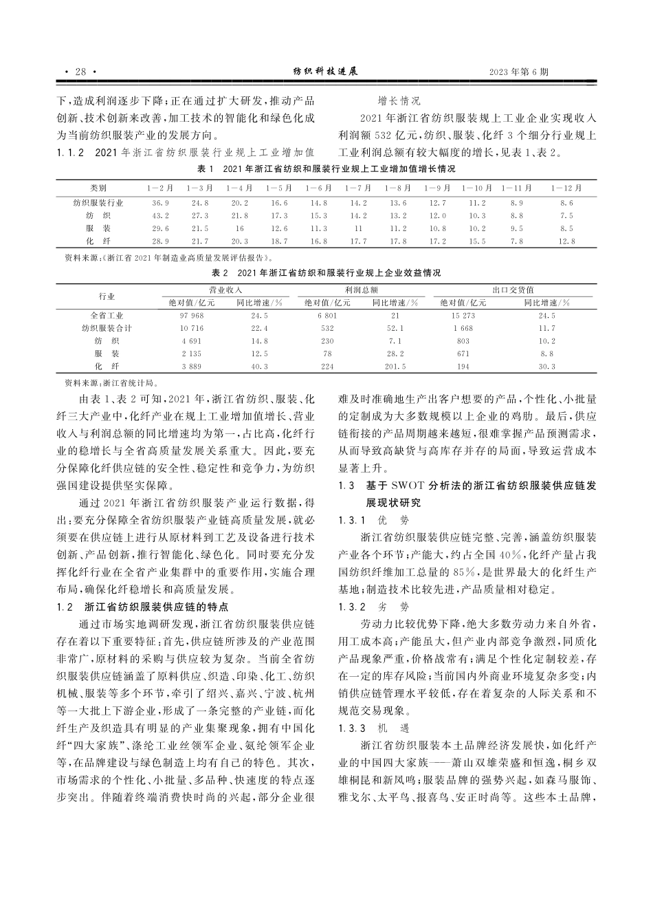 后疫情下浙江省纺织服装供应链的发展现状及完善路径研究_张毅.pdf_第2页