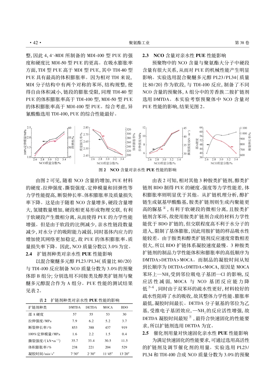 快固型亲水性聚氨酯弹性体的性能影响因素研究_董子辉.pdf_第3页