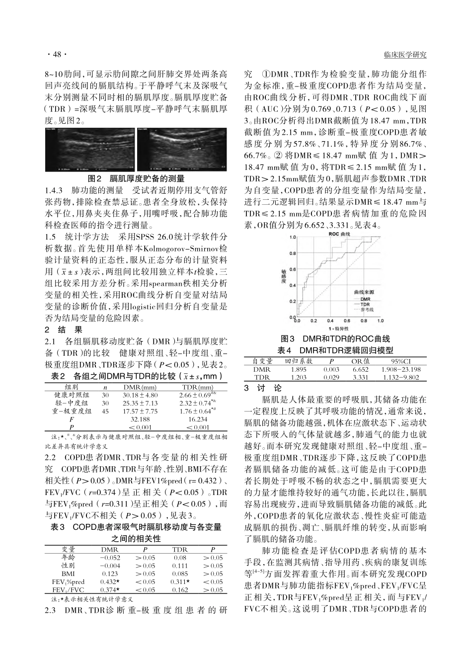 超声评估COPD患者膈肌贮备功能的临床价值_熊伟东.pdf_第2页