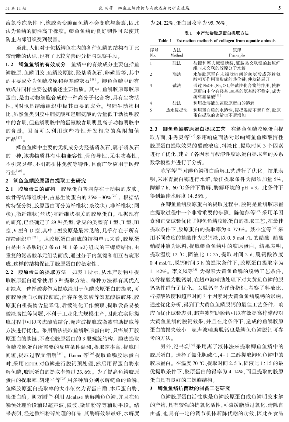 鲫鱼鱼鳞结构与有效成分的研究进展.pdf_第2页