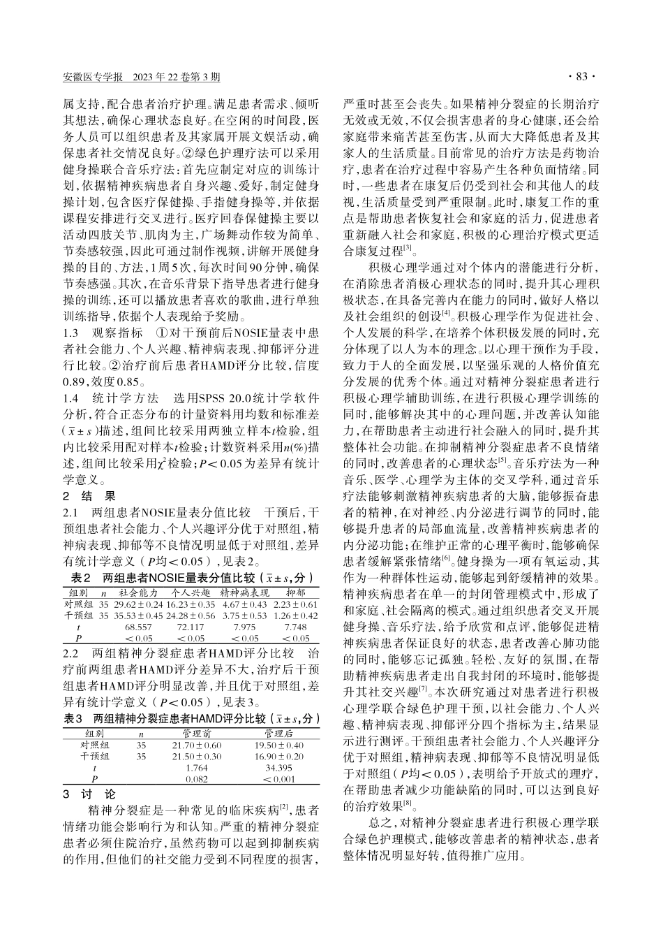 积极心理学联合绿色护理在精神分裂症患者中的应用_廖淑娟.pdf_第2页