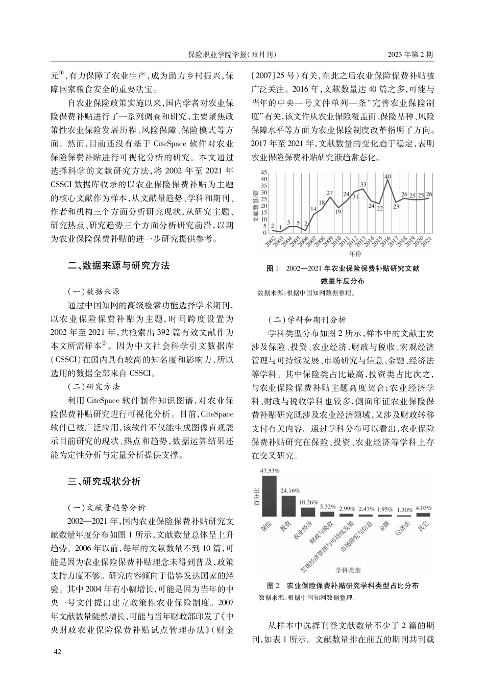 基于CiteSpace的农业保险保费补贴研究可视化分析.pdf_第2页