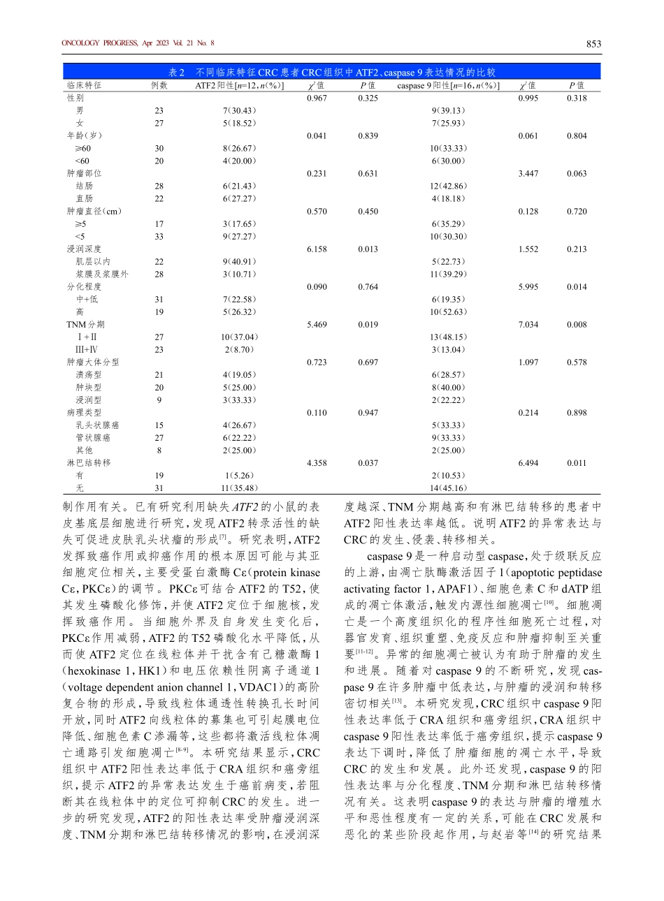 激活转录因子2、胱天蛋白酶9在结直肠腺瘤、结直肠癌中的表达及意义.pdf_第3页