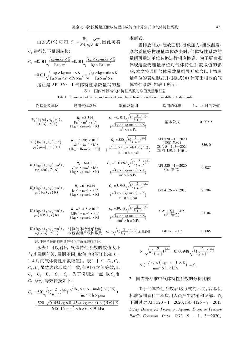 浅析超压泄放装置排放能力计算公式中气体特性系数_吴全龙.pdf_第3页
