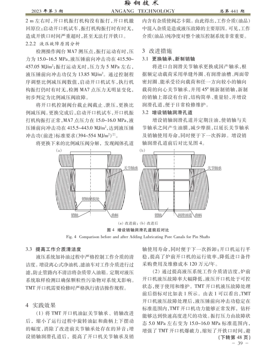 2850m%5E%283%29高炉TMT开口机故障原因分析及改进措施.pdf_第3页
