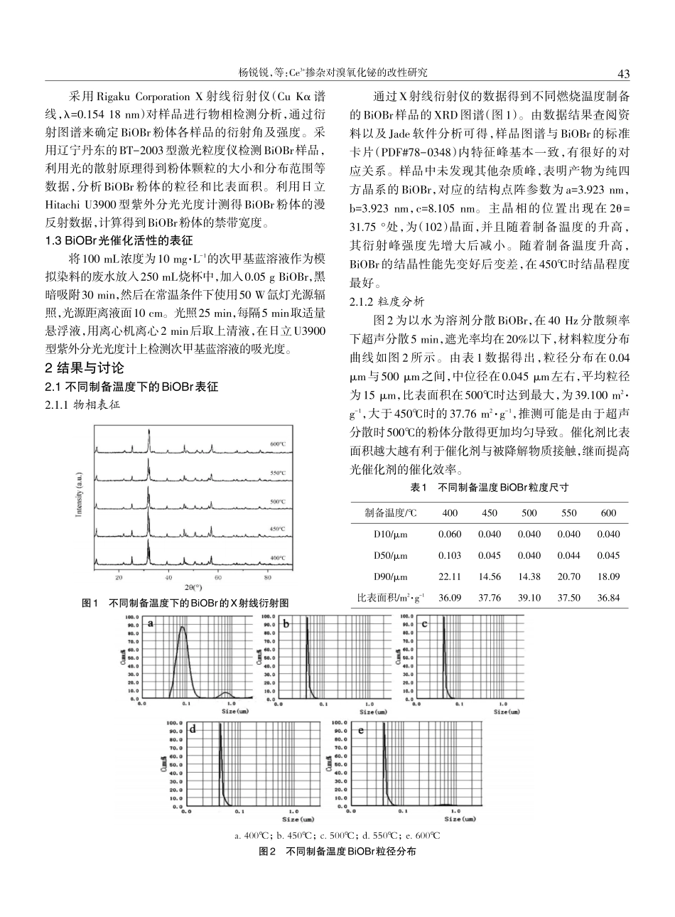 Ce%5E%283%2B%29掺杂对溴氧化铋的改性研究.pdf_第2页