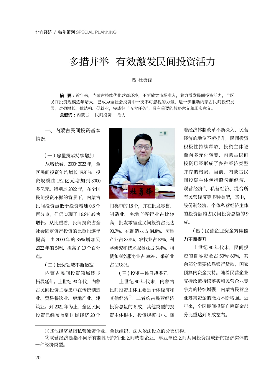 多措并举 有效激发民间投资活力.pdf_第1页