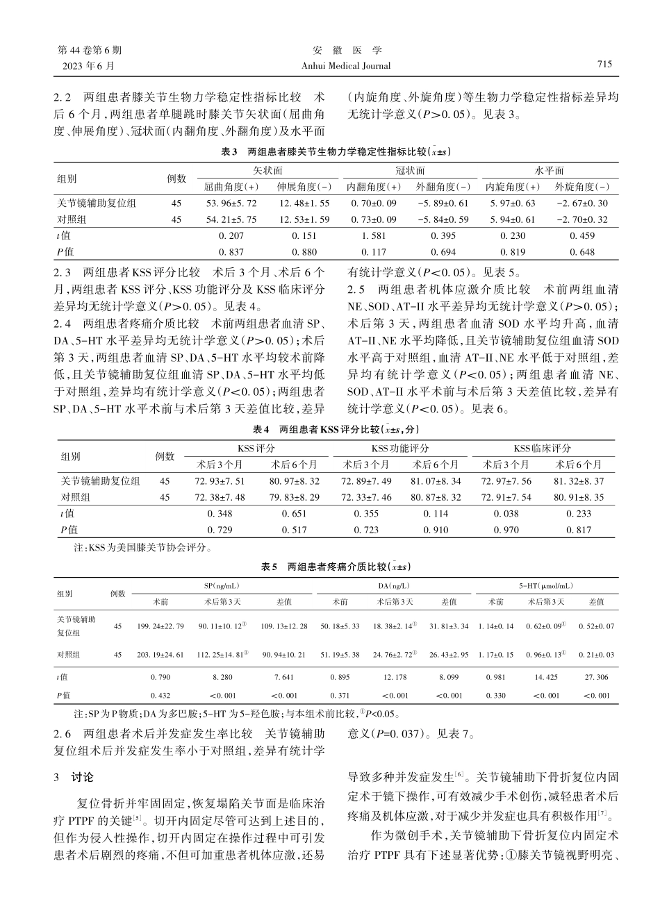 关节镜辅助与切开复位内固定治疗后外侧胫骨平台骨折的疗效比较.pdf_第3页