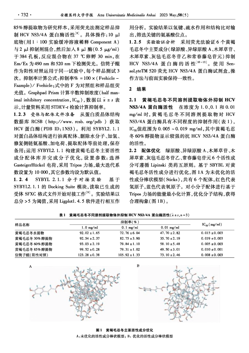 基于荧光法及分子对接研究黄褐毛忍冬抑制丙型肝炎病毒NS3_4A蛋白酶活性.pdf_第2页