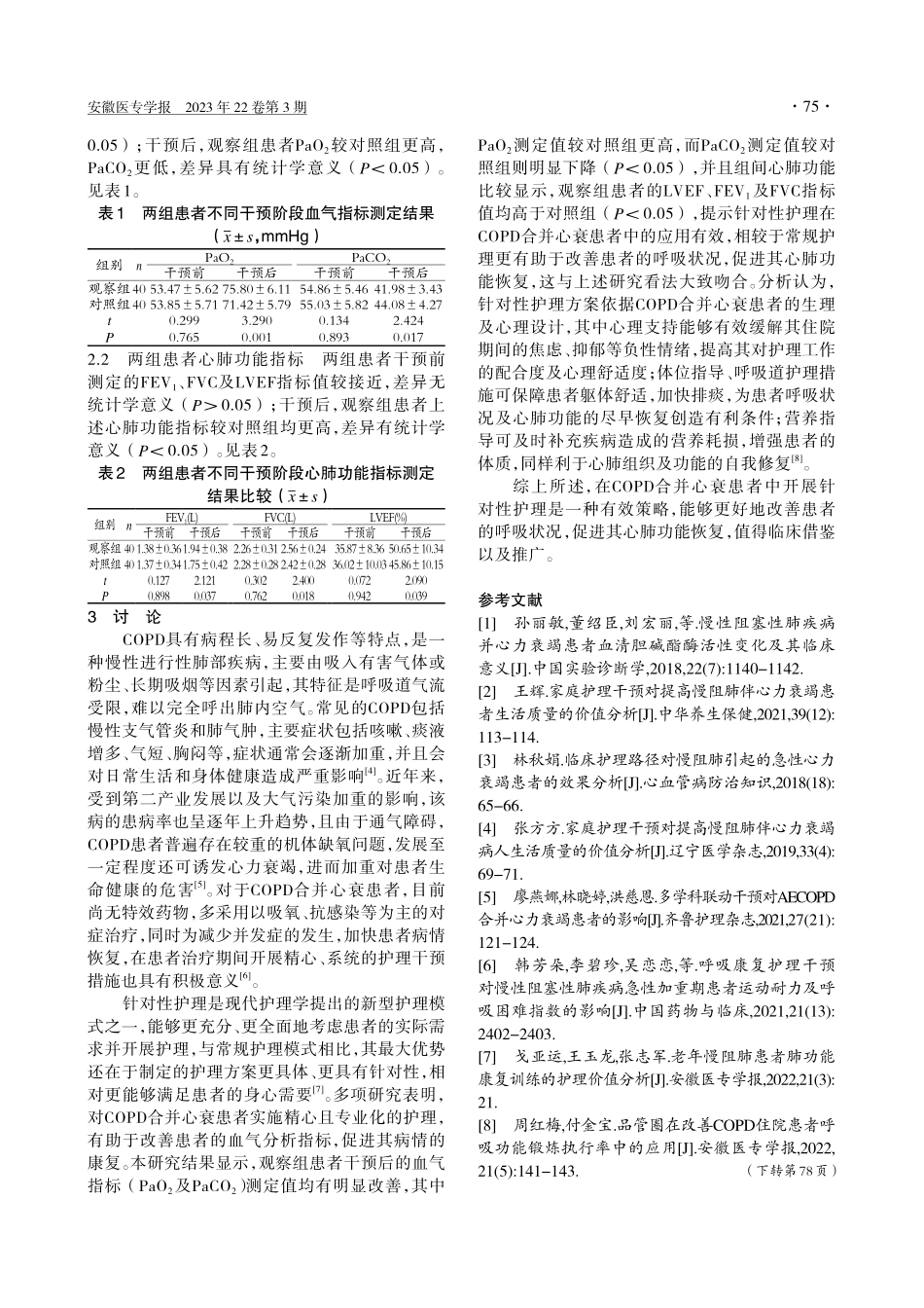 慢阻肺并心衰患者应用针对性护理的效果观察_罗琼英.pdf_第2页