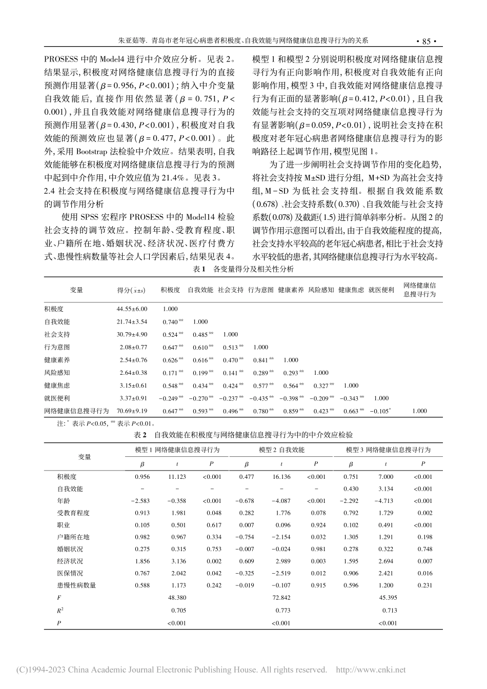青岛市老年冠心病患者积极度...网络健康信息搜寻行为的关系_朱亚茹.pdf_第3页