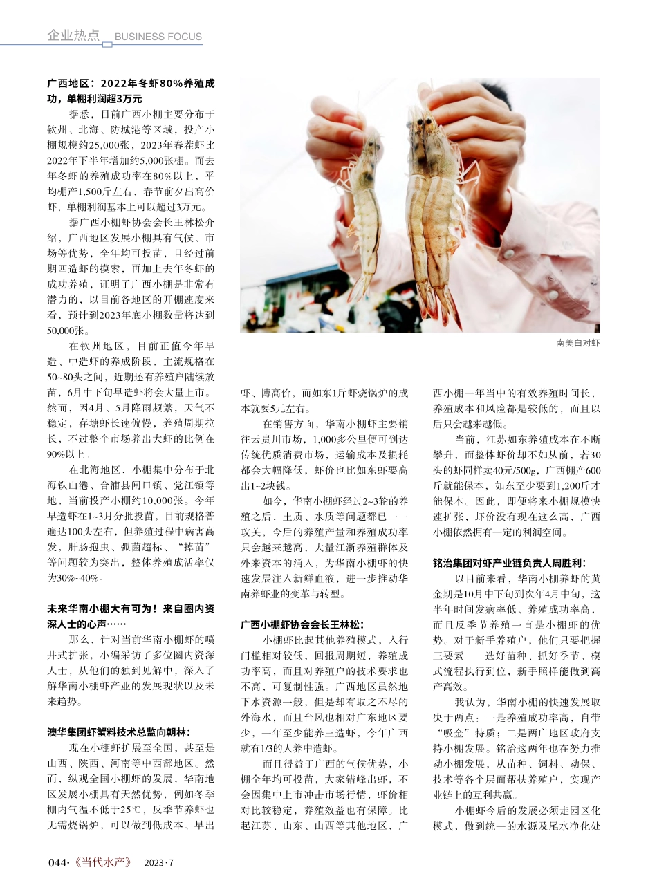 2023年年底再投产6万张...棚虾凭什么火遍华南养虾区？_杨帆.pdf_第2页