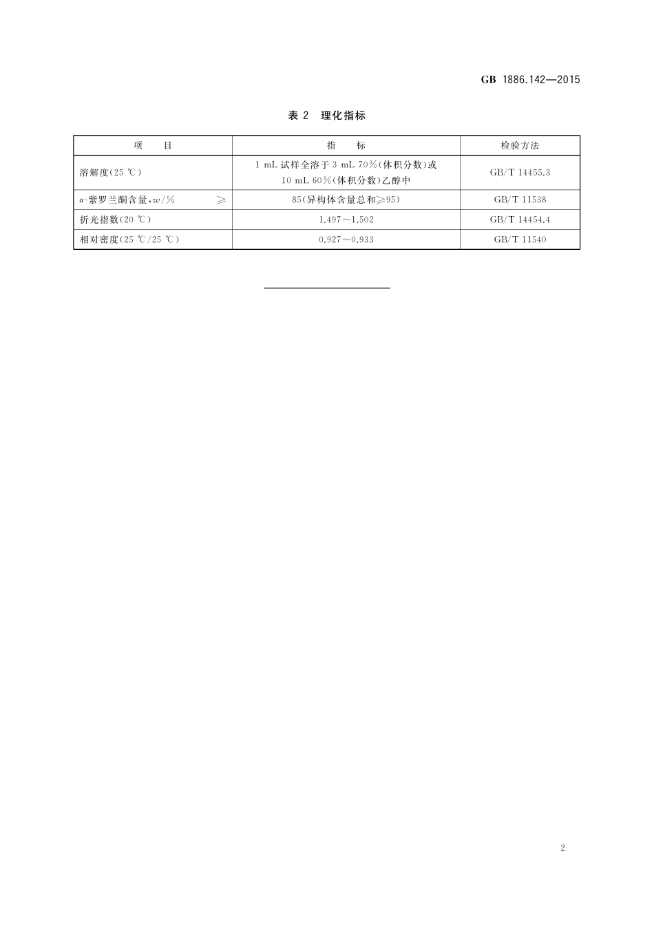 GB 1886.142-2015 食品安全国家标准 食品添加剂 α-紫罗兰酮.pdf_第3页