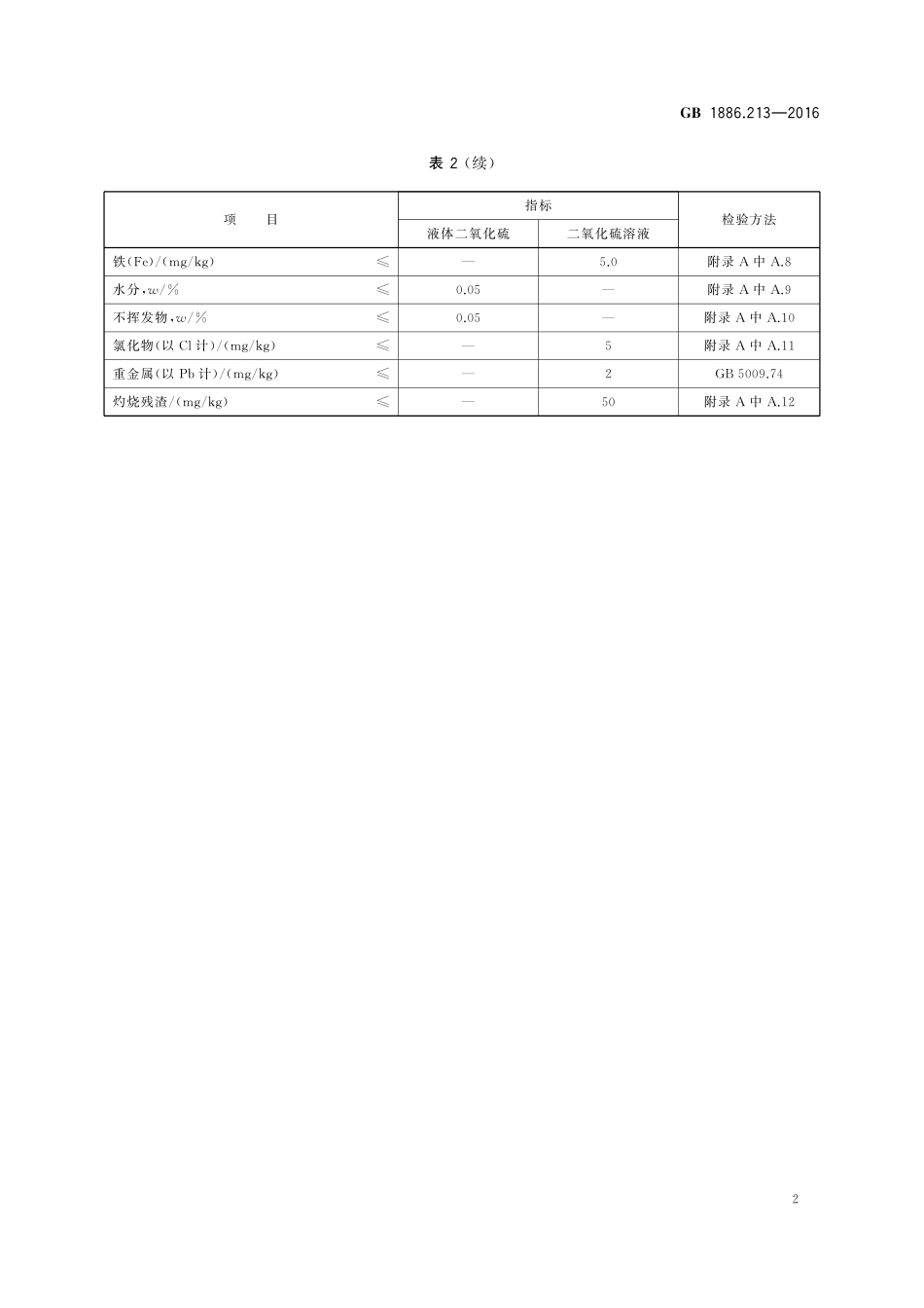 GB 1886.213-2016 食品安全国家标准 食品添加剂 二氧化硫.pdf_第3页