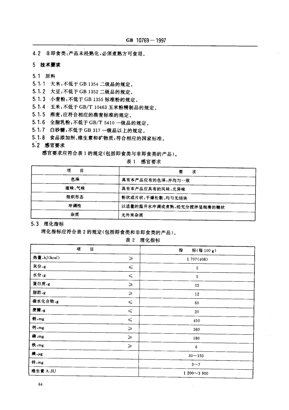 GB 10769-1997 婴幼儿断奶期辅助食品.pdf_第3页