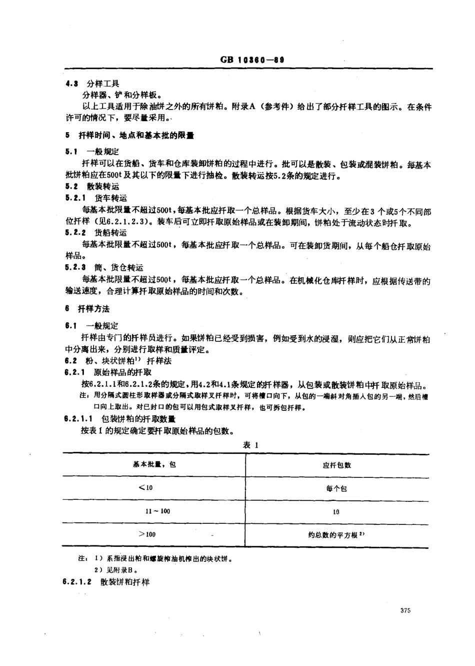 GBT 10360-1989 油料饼粕扦样法.pdf_第2页