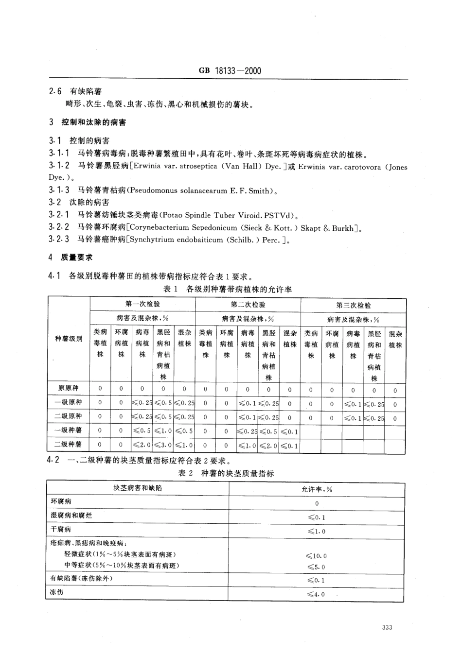 GB 18133-2000 马铃薯脱毒种薯.pdf_第3页