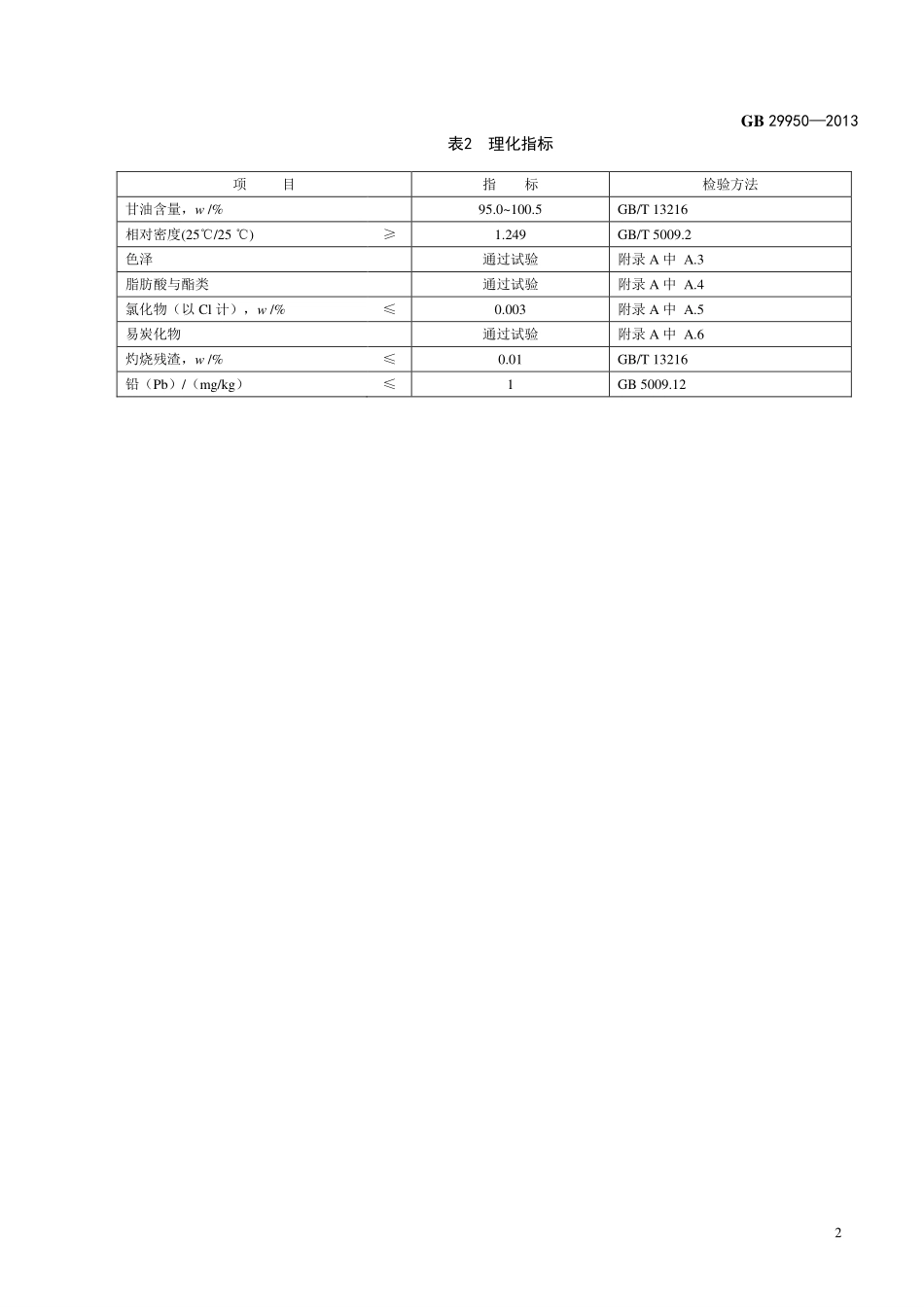 GB 29950-2013 食品安全国家标准 食品添加剂 甘油.pdf_第3页