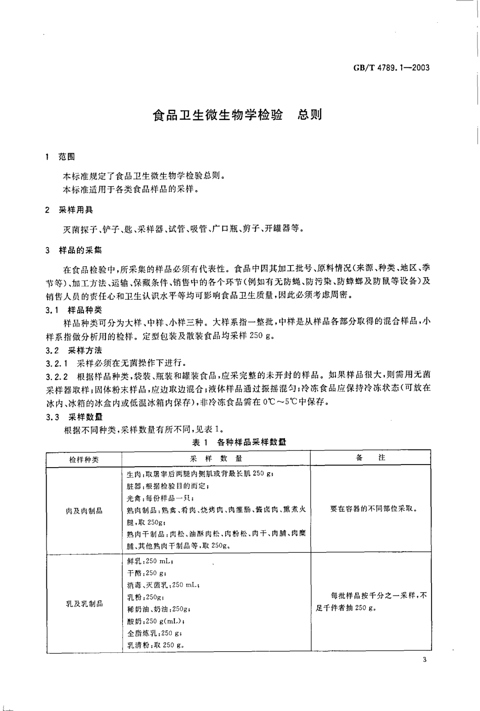 GBT 4789.1-2003 食品卫生微生物学检验 总则.pdf_第3页